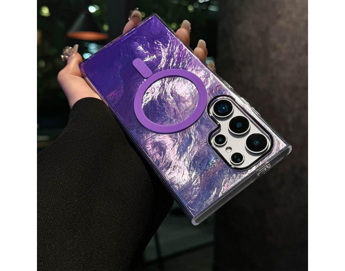 Чехол-силикон Shiny Mountain MagSafe Samsung S24 Ultra (Purple)