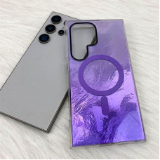 Чехол-силикон Shiny Mountain MagSafe Samsung S24 Ultra (Purple)