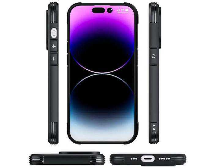 Чохол-силікон протиударний Defense Matte iPhone 15 Pro, Black