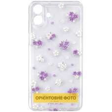 Чехол-силикон TPU Clear Joy Samsung A56 5G, Flowers Bloom