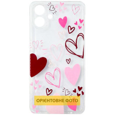 Чехол-силикон TPU Clear Joy Samsung A56 5G, Hearts