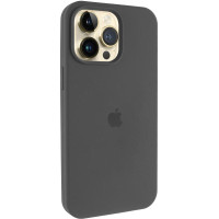 Чехол-силикон оригинал Silicone Case Full Protective with MagSafe для Apple iPhone 15 Pro (Серый / Dark Gray)