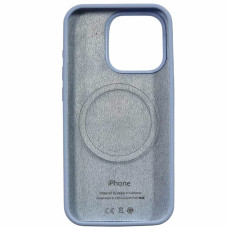 Чехол-силикон оригинал Full Soft Matte Case with MagSafe iPhone 12/12 Pro, сиренево-голубой
