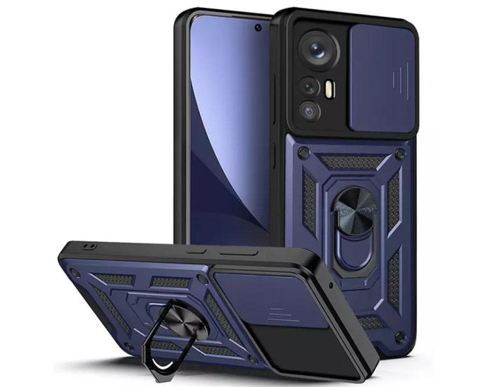 Чохол-Ударостійкий Camshield Serge Ring Xiaomi 12T /12T Pro, синій