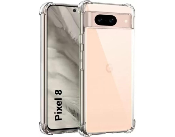 Чехол-силикон Getman Ease logo усиленные углы Full Camera Google Pixel 8 Прозрачный