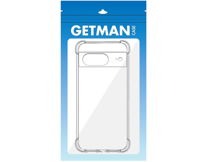 Чехол-силикон Getman Ease logo усиленные углы Full Camera Google Pixel 8 Прозрачный