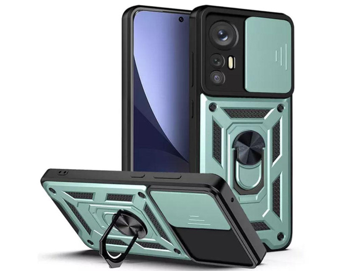 Чохол-Ударостійкий Camshield Serge Ring Xiaomi 12T /12T Pro, Зелений