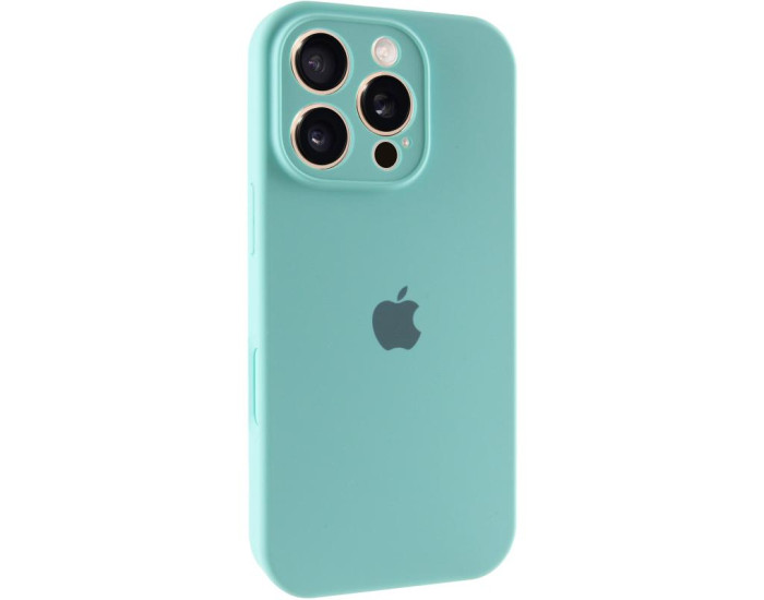 Чехол-силикон оригинал Full Camera Soft Matte iPhone 16 Pro Max (Бирюзовый / Marine Green)