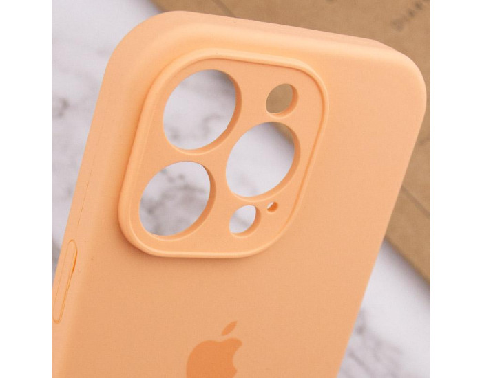 Чехол-силикон оригинал Full Camera Soft Matte iPhone 13 Pro (Оранжевый / Cantaloupe)