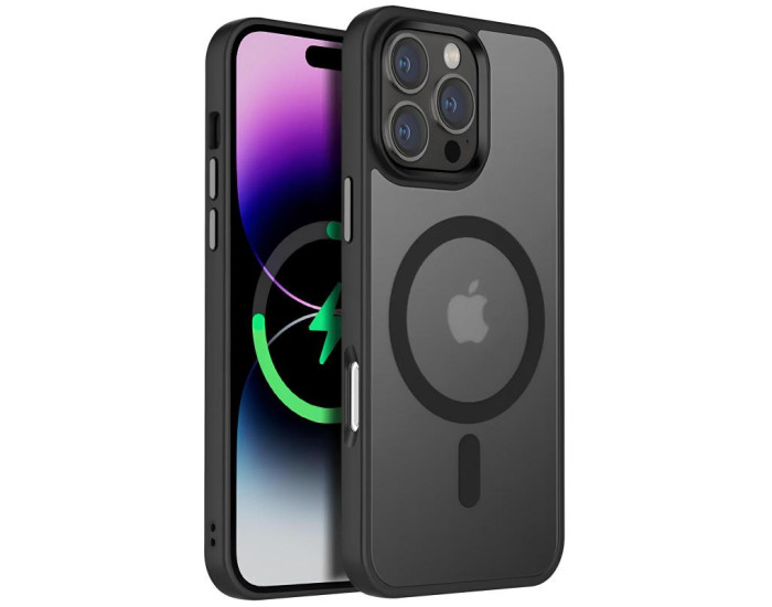 Чехол-силикон Ummi Colorful with MagSafe iPhone 16 Pro Max (Черный / Black)