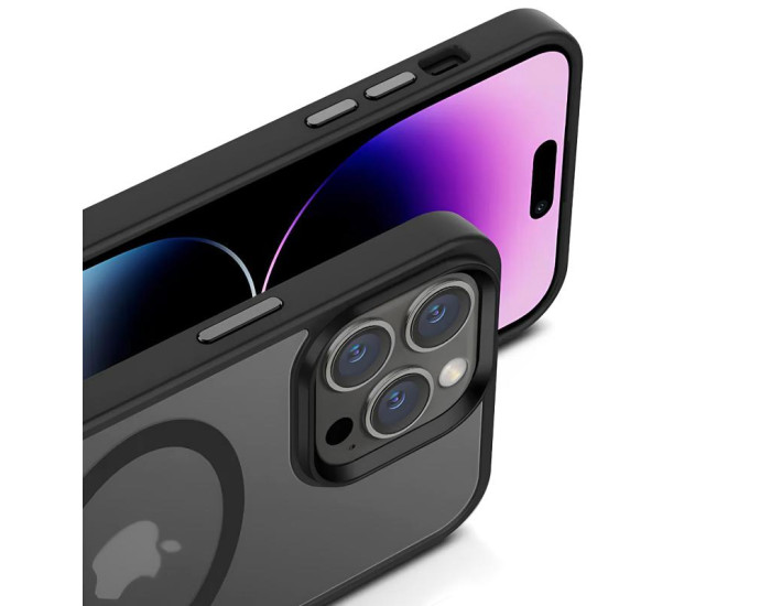 Чехол-силикон Ummi Colorful with MagSafe iPhone 16 Pro Max (Черный / Black)