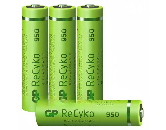 Аккумуляторная батарейка AAА (R-3) GP ReCyko Professional (950 mAh) 4bl (4шт на блистере) (цена за 1шт)