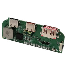 Контроллер заряда Power Bank (A316) 1USB-A + 2USB-C + LED