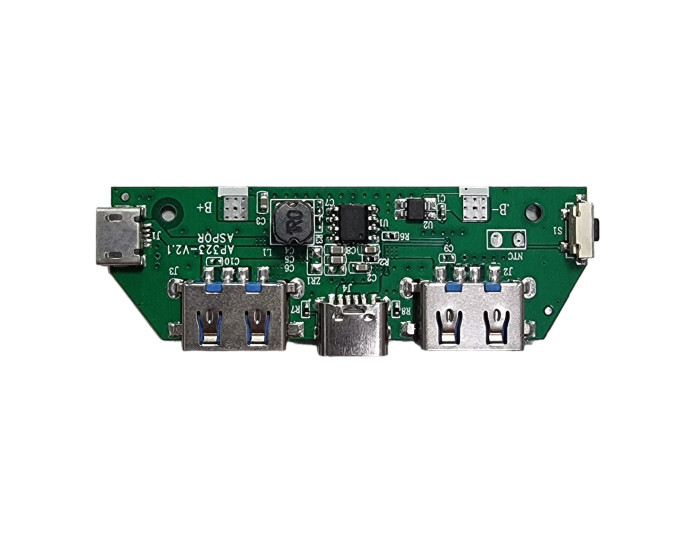 Контролер заряду Power Bank (A323) input-Micro USB + Type-C / output-2 USB