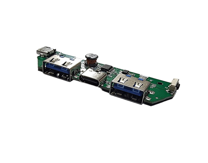 Контролер заряду Power Bank (A323) input-Micro USB + Type-C / output-2 USB