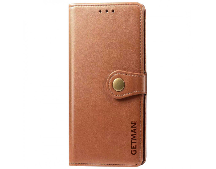 Чохол-книга шкіряний GETMAN Gallant Samsung Galaxy S21 FE, G990, Коричневий