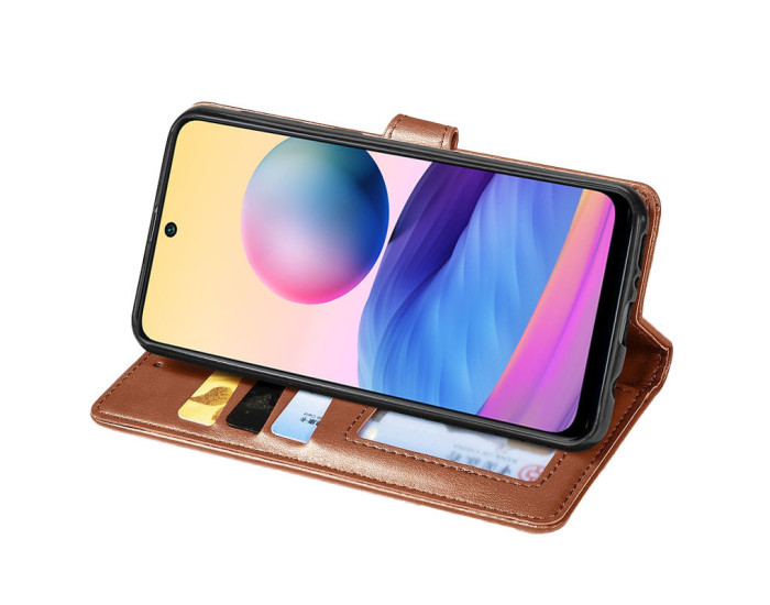 Чохол-книга шкіряний GETMAN Gallant Samsung Galaxy S21 FE, G990, Коричневий
