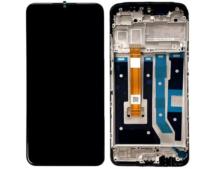 Дисплей с сенсорным экраном (модуль) Oppo A57s /A17 /A17k /A57 /A77 /A77s, черный с рамкой