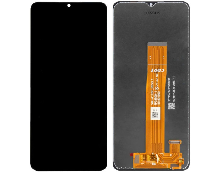 Дисплей з сенсорним екраном (модуль) Samsung A125 A12 /A125, REV.0.1, чорний, переклеювання