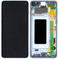 Дисплей с сенсорным экраном (модуль) Samsung G973 Galaxy S10, с рамкой, голубой, TFT
