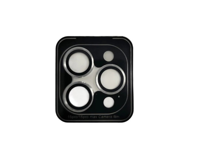 Защитное стекло Dark на камеру iPhone 15 Pro/15 Pro Max, Серебро