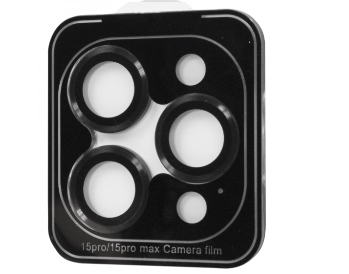 Защитное стекло Dark на камеру iPhone 15 Pro/15 Pro Max, Черный