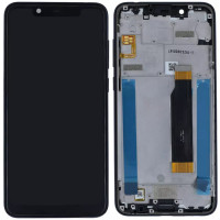 Дисплей з сенсорним екраном (модуль) Nokia 5.1 Plus, чорний з рамкою, оригінал
