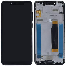 Дисплей с сенсорным экраном (модуль) Nokia 5.1 Plus, черный с рамкой, оригинал