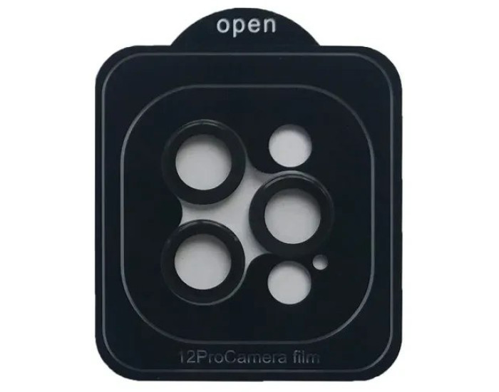 Защитное стекло Camera Metal на камеру iPhone 12 Pro, Black