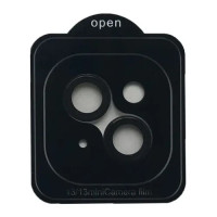 Защитное стекло Camera Metal на камеру iPhone 13 mini/13 (Черный / Black)