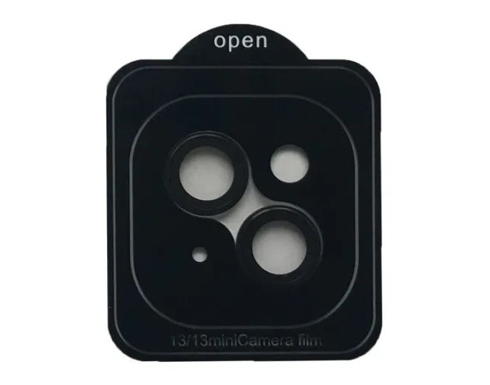 Защитное стекло Camera Metal на камеру iPhone 13 mini/13 (Черный / Black)