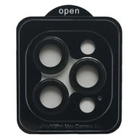 Захисне Скло Camera Metal на камеру iPhone 13 Pro / 13 Pro Max (Чорний / Black)