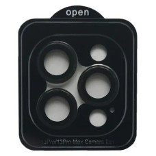 Защитное стекло Camera Metal на камеру iPhone 13 Pro / 13 Pro Max (Черный / Black)