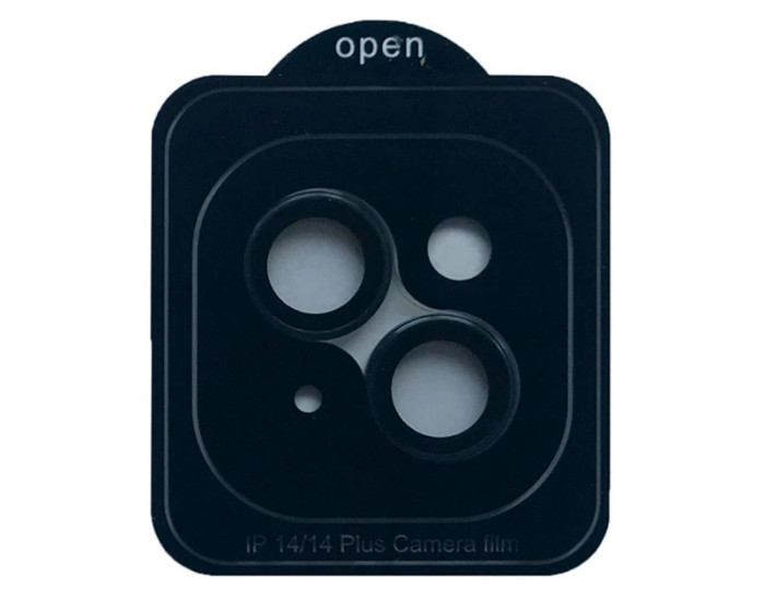 Защитное стекло Camera Metal на камеру iPhone 14 /14 Plus (Черный / Midnight)