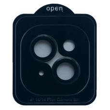 Защитное стекло Camera Metal на камеру iPhone 14 /14 Plus (Синий /Dark Blue)