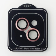 Защитное стекло Camera Metal на камеру iPhone 14 /14 Plus (Розовый / Pink)