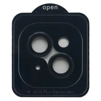 Захисне Скло Camera Metal на камеру iPhone 15 /15 Plus (Темно-синій / Dark Blue)