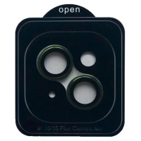 Защитное стекло Camera Metal на камеру iPhone 15 /15 Plus (Зеленый / Green)