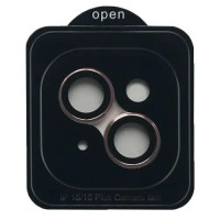 Захисне Скло Camera Metal на камеру iPhone 15 /15 Plus (Рожевий / Pink)