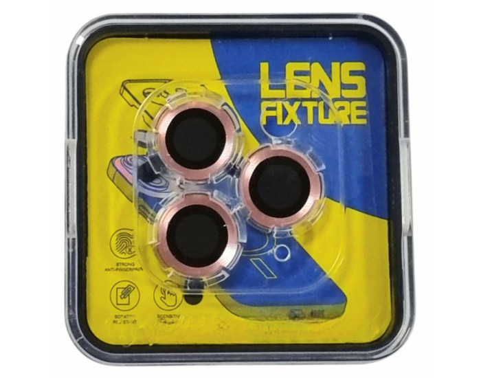 Защитное стекло на камеру Lens Fixture iPhone 16 Pro /16 Pro Max, Pink