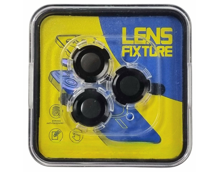 Защитное стекло на камеру Lens Fixture iPhone 16 Pro /16 Pro Max, Black