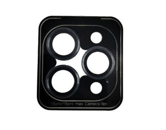 Защитное стекло Camera Metal на камеру iPhone 15 Pro /15 Pro Max (Темно-синий / Dark Blue)