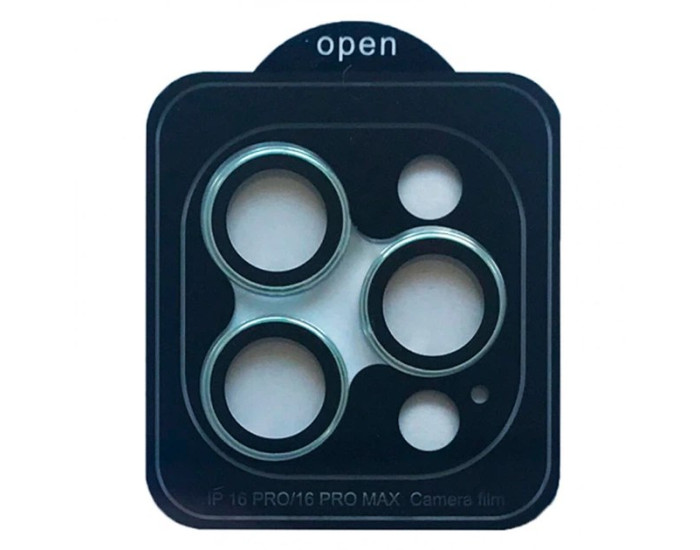 Защитное стекло Camera Metal на камеру iPhone 16 Pro /16 Pro Max, Blue