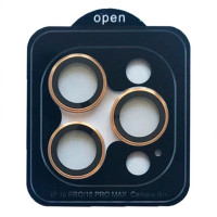 Защитное стекло Camera Metal на камеру iPhone 16 Pro /16 Pro Max, Gold