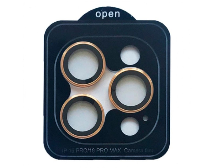 Защитное стекло Camera Metal на камеру iPhone 16 Pro /16 Pro Max, Gold