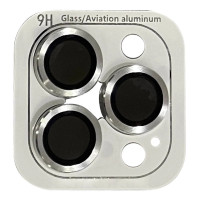 Защитное стекло Metal Classic на камеру iPhone 12 Pro Max (Серебряный / Silver)