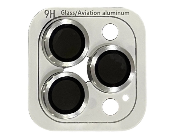 Защитное стекло Metal Classic на камеру iPhone 12 Pro Max (Серебряный / Silver)
