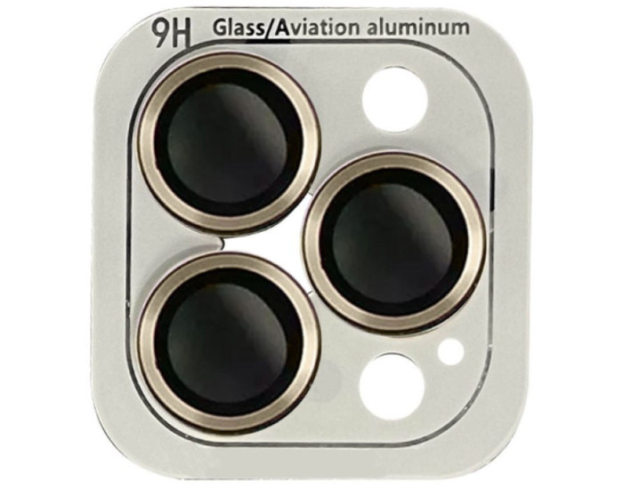 Защитное стекло Metal Classic на камеру iPhone 12 Pro/11 Pro/11 Pro Max (Золотой / Gold)