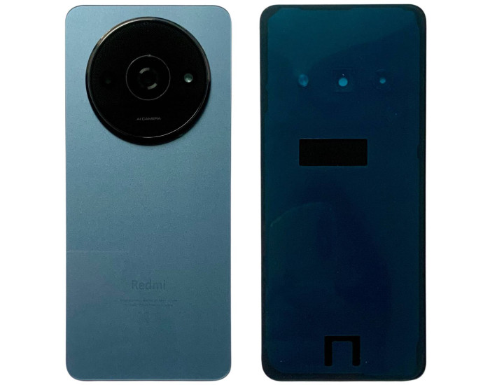 Задня панель корпуси Xiaomi Redmi A3, Blue з склом камери