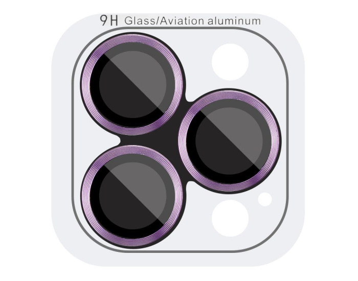 Защитное стекло Metal Classic на камеру iPhone 14 Pro/14 Pro Max (Темно-Фиолетовый / Deep Purple)